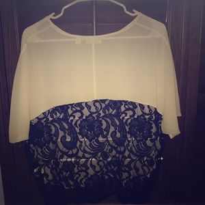 New York and Company Lace Back Top